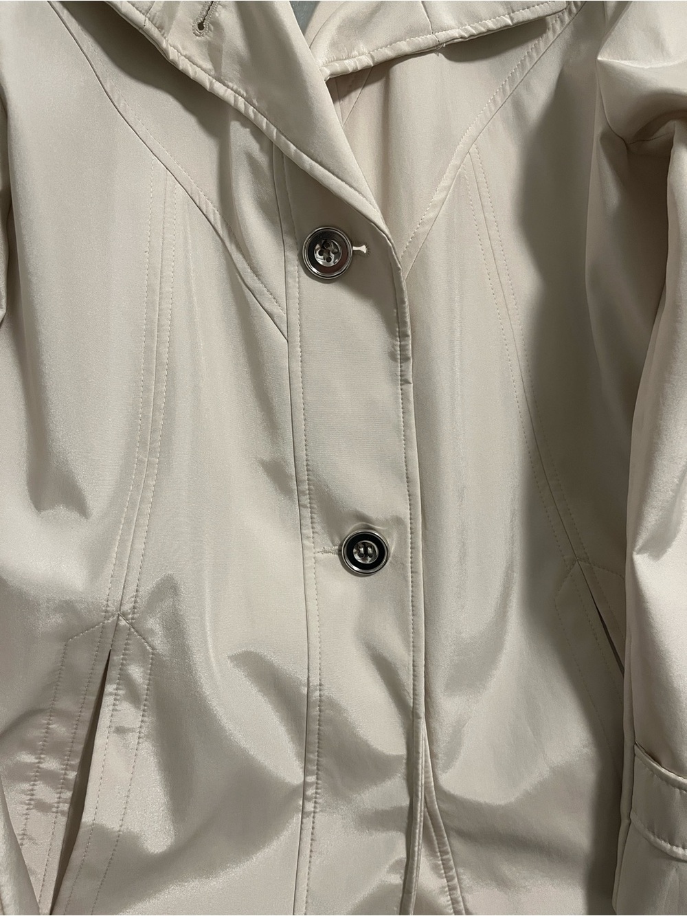Novelti Sz 12 Women’s Cream Trench Coat Jacket. Like new - Picture 3 of 7